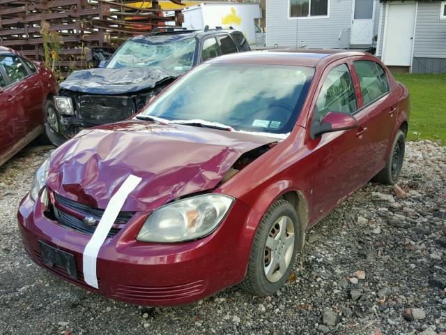 1G1AL58F987237423 - 2008 CHEVROLET COBALT LT RED photo 2