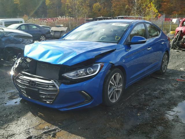 5NPD84LF7HH014333 - 2017 HYUNDAI ELANTRA SE BLUE photo 2