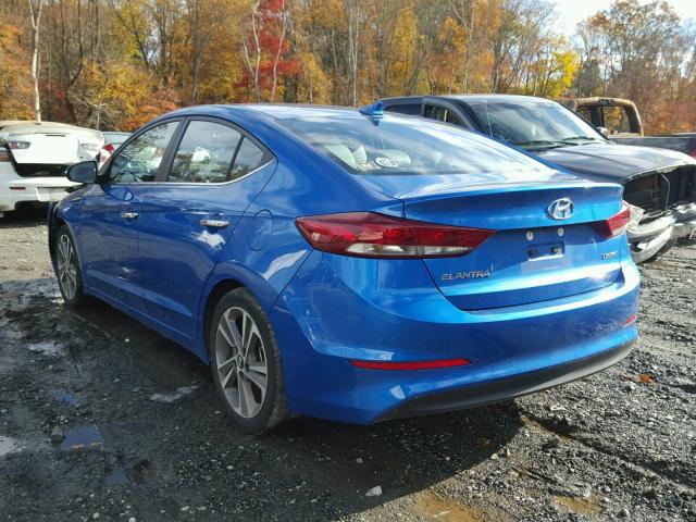 5NPD84LF7HH014333 - 2017 HYUNDAI ELANTRA SE BLUE photo 3