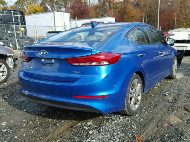 5NPD84LF7HH014333 - 2017 HYUNDAI ELANTRA SE BLUE photo 4