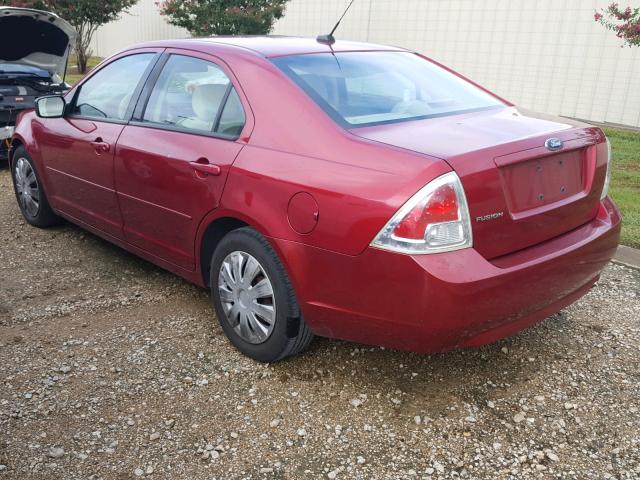 3FAHP06Z97R128225 - 2007 FORD FUSION S RED photo 3
