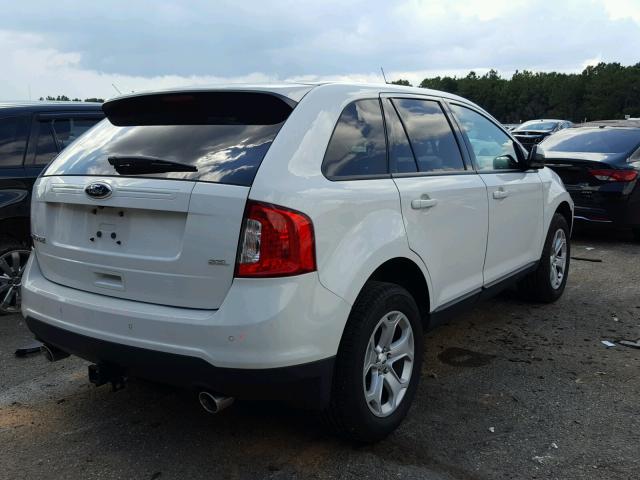 2FMDK3JC4CBA87390 - 2012 FORD EDGE SEL WHITE photo 4