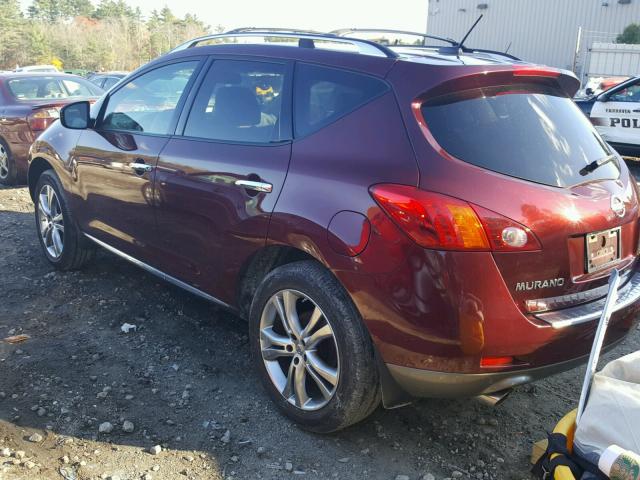 JN8AZ1MW5AW123715 - 2010 NISSAN MURANO S MAROON photo 3