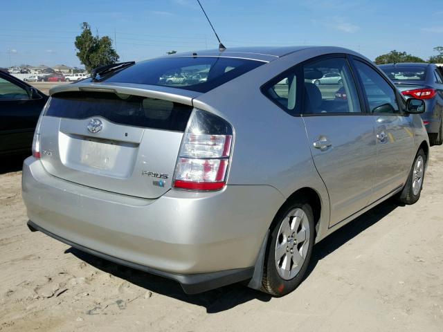 JTDKB20U540036094 - 2004 TOYOTA PRIUS SILVER photo 4