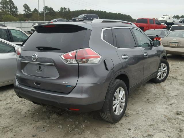 5N1AT2ML1EC869378 - 2014 NISSAN ROGUE S GRAY photo 4