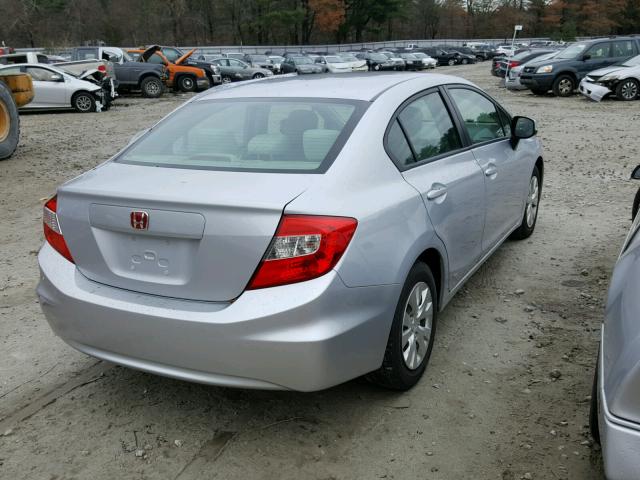 2HGFB2F51CH583487 - 2012 HONDA CIVIC LX SILVER photo 4