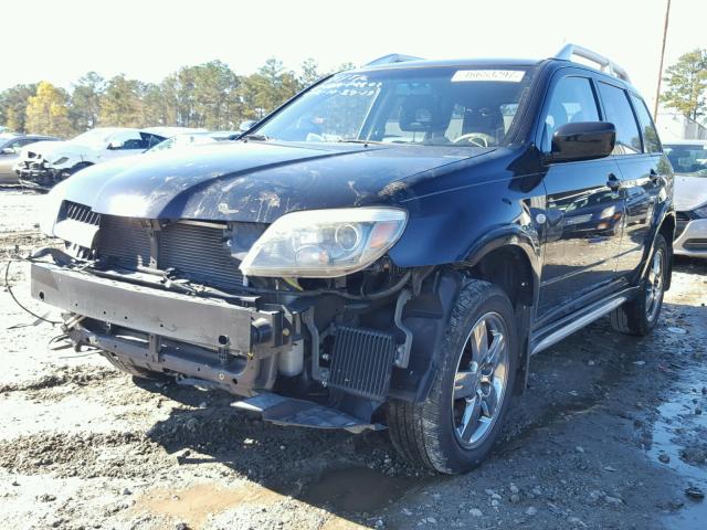 JA4LX41F16U019803 - 2006 MITSUBISHI OUTLANDER BLACK photo 2