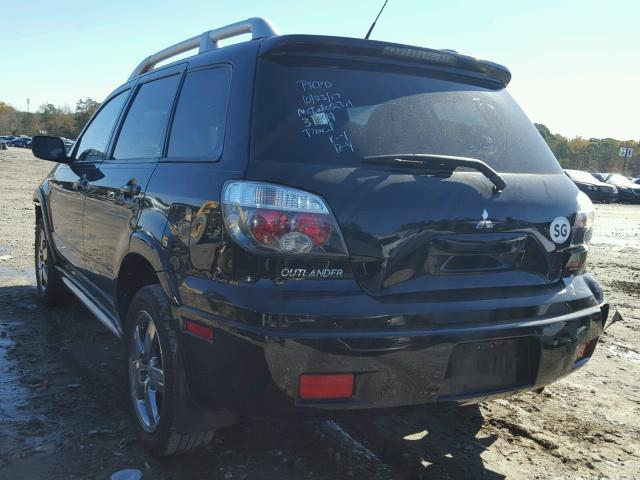 JA4LX41F16U019803 - 2006 MITSUBISHI OUTLANDER BLACK photo 3