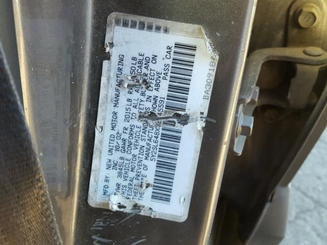 5Y2SL648X3Z445591 - 2003 PONTIAC VIBE GRAY photo 10