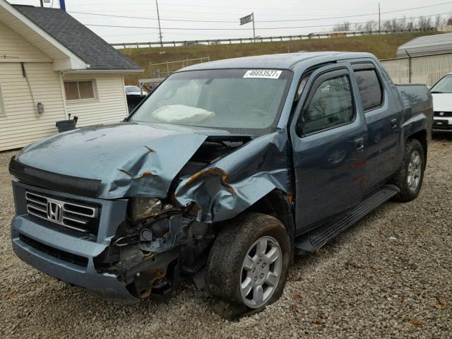 2HJYK16546H508848 - 2006 HONDA RIDGELINE BLUE photo 2