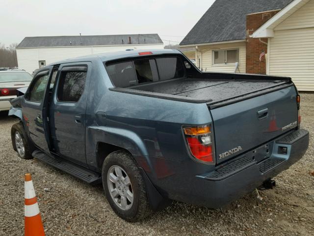 2HJYK16546H508848 - 2006 HONDA RIDGELINE BLUE photo 3