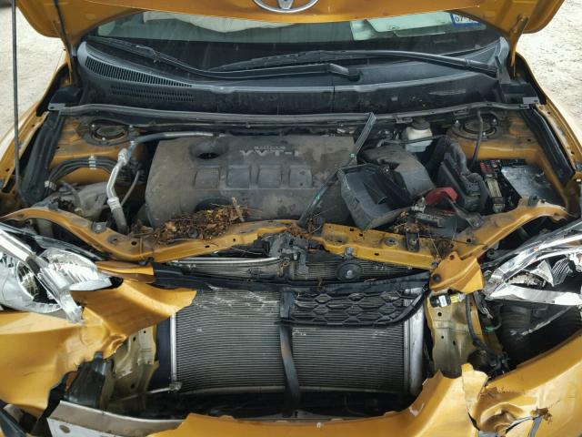 2T1KU4EE9AC314441 - 2010 TOYOTA COROLLA MA ORANGE photo 7