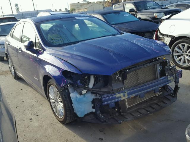 3FA6P0LU7GR290872 - 2016 FORD FUSION SE BLUE photo 1