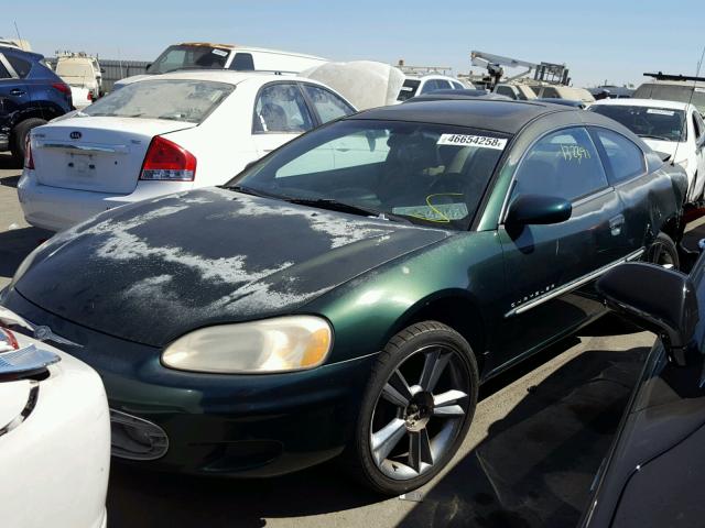 4C3AG52H71E088777 - 2001 CHRYSLER SEBRING LX GREEN photo 2