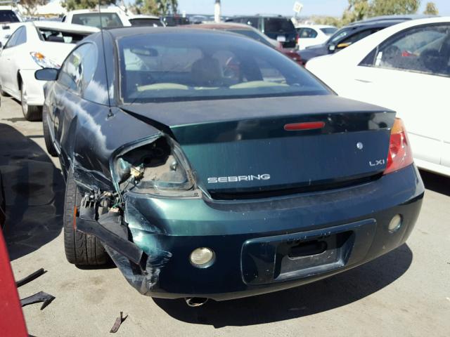 4C3AG52H71E088777 - 2001 CHRYSLER SEBRING LX GREEN photo 3