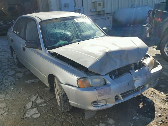 KMHCG45G4YU056612 - 2000 HYUNDAI ACCENT GL SILVER photo 1