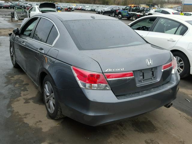 1HGCP2F89BA098784 - 2011 HONDA ACCORD EXL GRAY photo 3