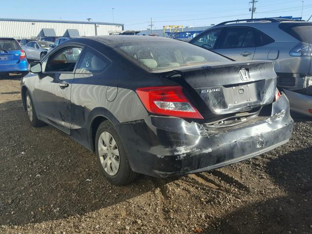 2HGFG3B59CH547110 - 2012 HONDA CIVIC BLACK photo 3