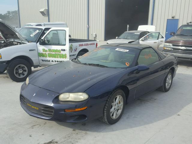 2G1FP22KX22115750 - 2002 CHEVROLET CAMARO BLUE photo 2