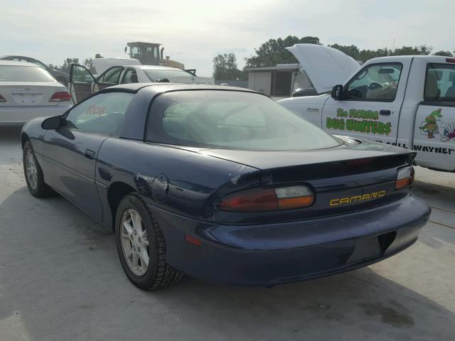 2G1FP22KX22115750 - 2002 CHEVROLET CAMARO BLUE photo 3