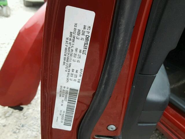 2B3KA33V49H509257 - 2009 DODGE CHARGER SX RED photo 10