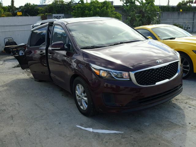 KNDMB5C15H6313180 - 2017 KIA SEDONA BROWN photo 1