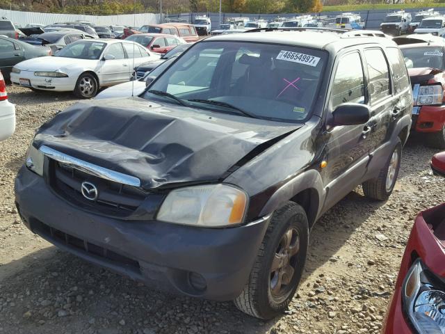 4F2YU06191KM41624 - 2001 MAZDA TRIBUTE DX BLACK photo 2