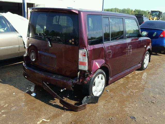 JTLKT324750186293 - 2005 TOYOTA SCION XB Марун фото 4