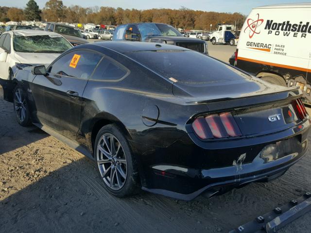 1FA6P8CF3F5358473 - 2015 FORD MUSTANG GT BLACK photo 3