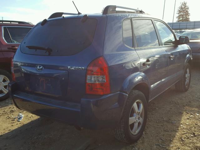 KM8JM12B77U501768 - 2007 HYUNDAI TUCSON GLS BLUE photo 4