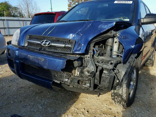 KM8JM12B77U501768 - 2007 HYUNDAI TUCSON GLS BLUE photo 9