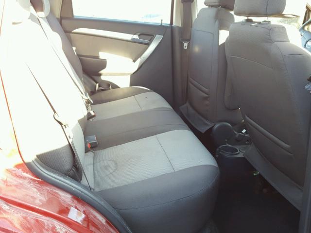 KL1TD6DEXAB053439 - 2010 CHEVROLET AVEO LS RED photo 6