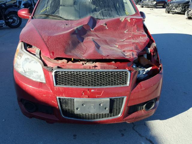 KL1TD6DEXAB053439 - 2010 CHEVROLET AVEO LS RED photo 7