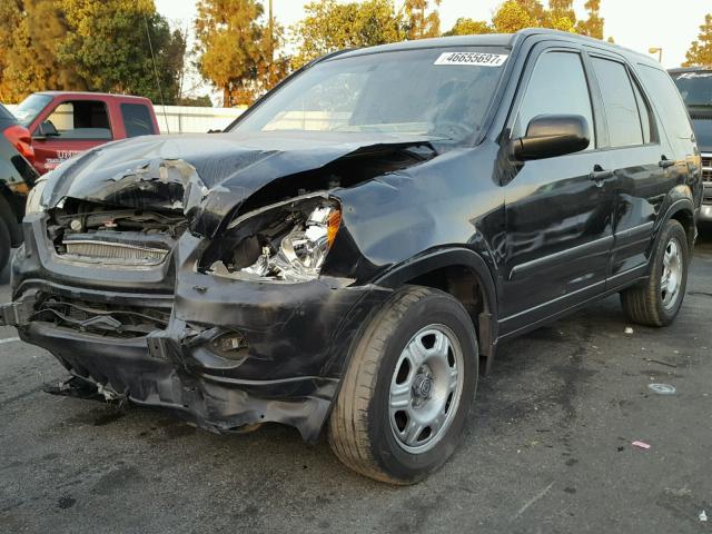 JHLRD68545C003426 - 2005 HONDA CR-V LX BLACK photo 2