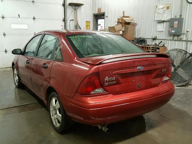 1FAHP38Z74W119000 - 2004 FORD FOCUS ZTS RED photo 3