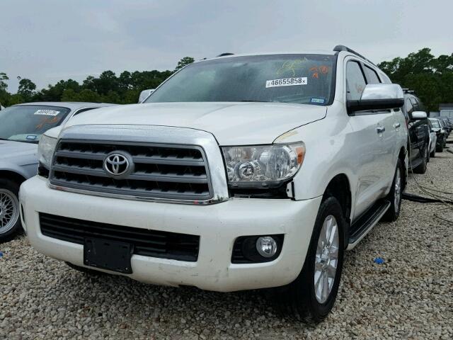 5TDYY5G17ES052575 - 2014 TOYOTA SEQUOIA PL WHITE photo 2