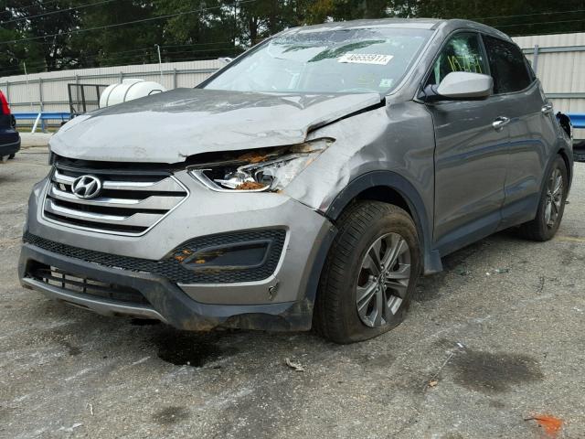 5XYZT3LB3EG127193 - 2014 HYUNDAI SANTA FE S GRAY photo 2