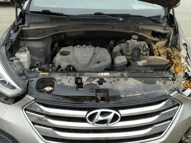 5XYZT3LB3EG127193 - 2014 HYUNDAI SANTA FE S GRAY photo 7