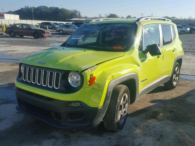 ZACCJAAB5HPF03626 - 2017 JEEP RENEGADE S GREEN photo 2