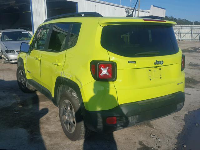 ZACCJAAB5HPF03626 - 2017 JEEP RENEGADE S GREEN photo 3