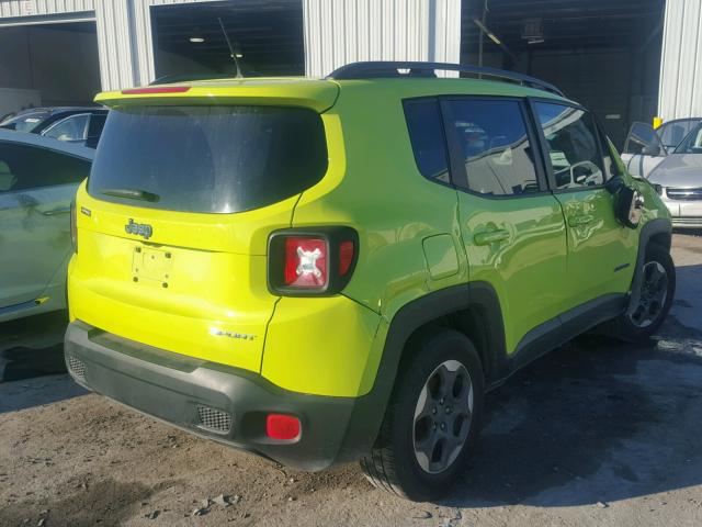 ZACCJAAB5HPF03626 - 2017 JEEP RENEGADE S GREEN photo 4