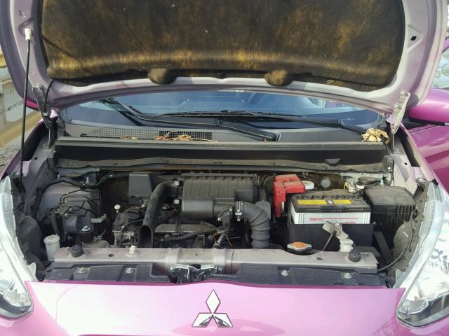 ML32A4HJ2EH005819 - 2014 MITSUBISHI MIRAGE ES PINK photo 7