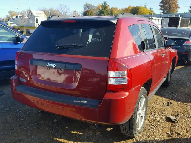 1J8FT47W07D211116 - 2007 JEEP COMPASS RED photo 4