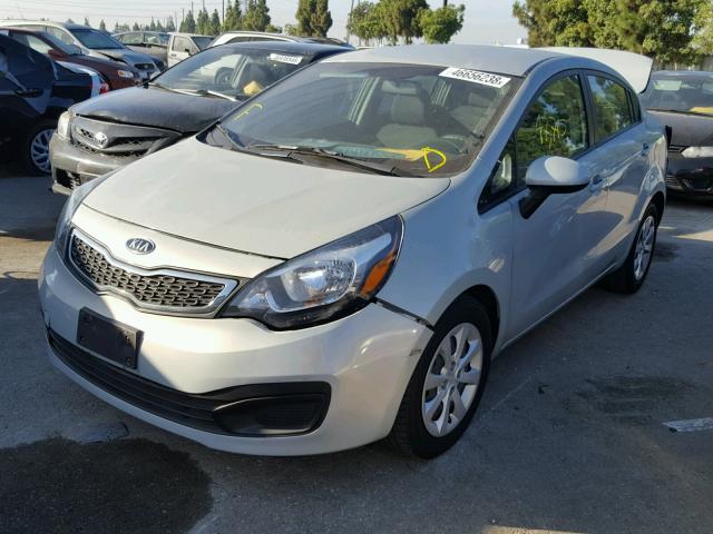 KNADN4A37D6293866 - 2013 KIA RIO EX GRAY photo 2