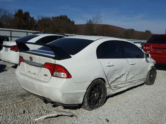 2HGFA55509H706808 - 2009 HONDA CIVIC SI WHITE photo 4