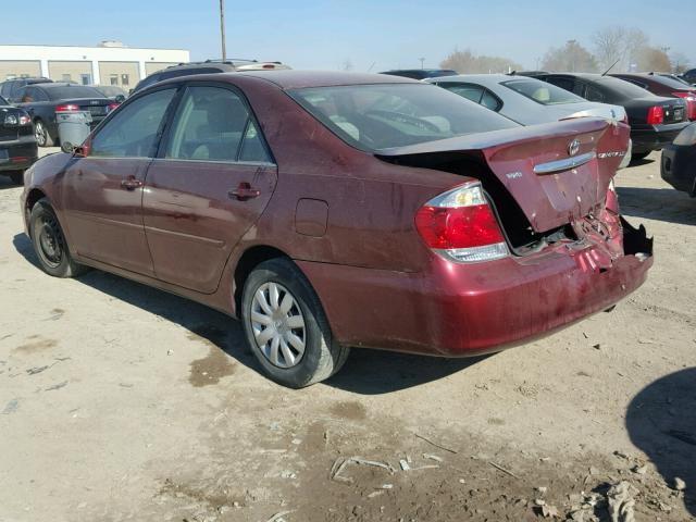 4T1BE32K35U078200 - 2005 TOYOTA CAMRY LE RED photo 3