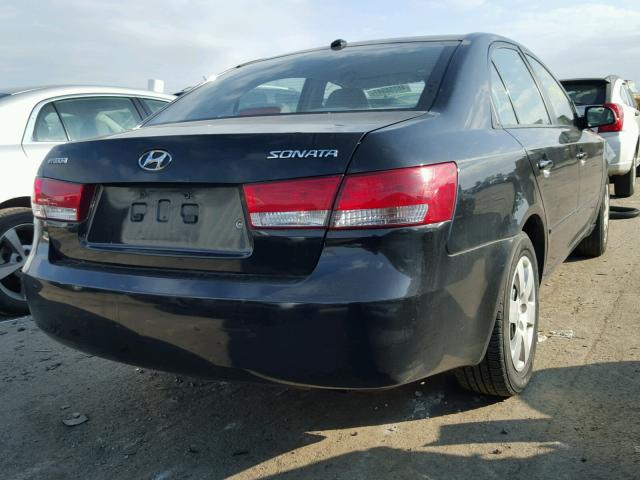 5NPET46C68H334313 - 2008 HYUNDAI SONATA BLACK photo 4