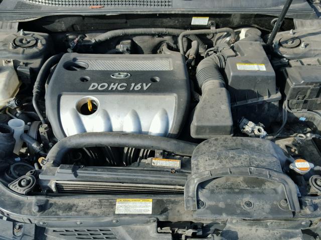 5NPET46C68H334313 - 2008 HYUNDAI SONATA BLACK photo 7