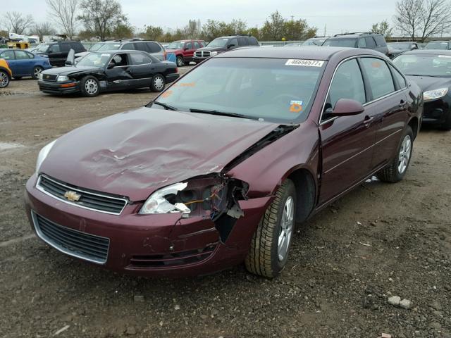 2G1WB58K579371493 - 2007 CHEVROLET IMPALA MAROON photo 2