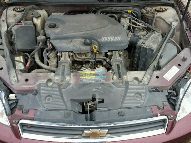 2G1WB58K579371493 - 2007 CHEVROLET IMPALA MAROON photo 7